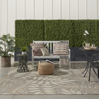 Nourison Aloha Natural Floral Leaf Outdoor Area Rug