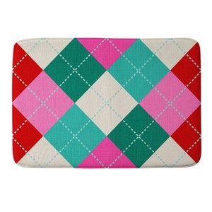 Deny Designs Dominique Vari Words Retro Christmas Knitted Argyle Memory Foam Bath Mat - 1 of 4