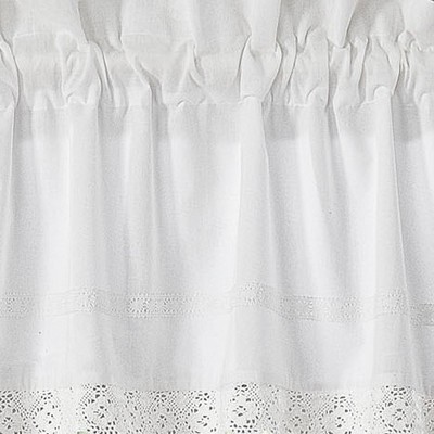 Annabella White Cotton Crocheted Lace Window Valance