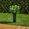 Bright Creations 6 Bundles White Artificial Flowers with 2 Cone Vases, Faux Fake Plant for Cemetery, Outdoor Decor (8.6 x 13 In) - 2 of 4