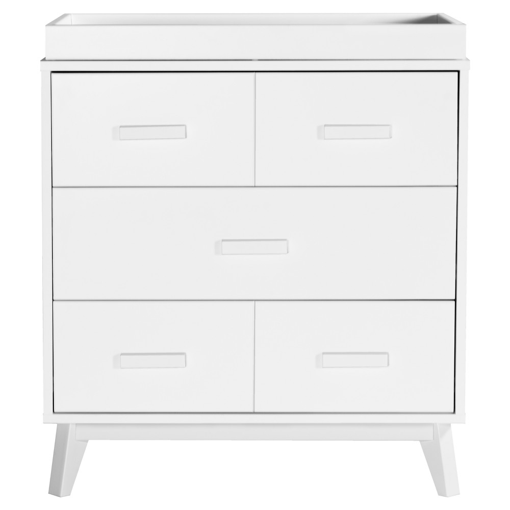 Babyletto Scoot 3 Drawer Changer Dresser with Changing Tray in White