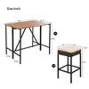 PAGED Patio Dining Set Outdoor Table and Chairs with Rattan Wicker Dining Table Foldable Tabletop for Outdoor, Poolside - 2 of 4