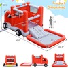 Costway Fire Truck Themed Inflatable Castle Water Park Kids Bounce House Blower Excluded - 3 of 4