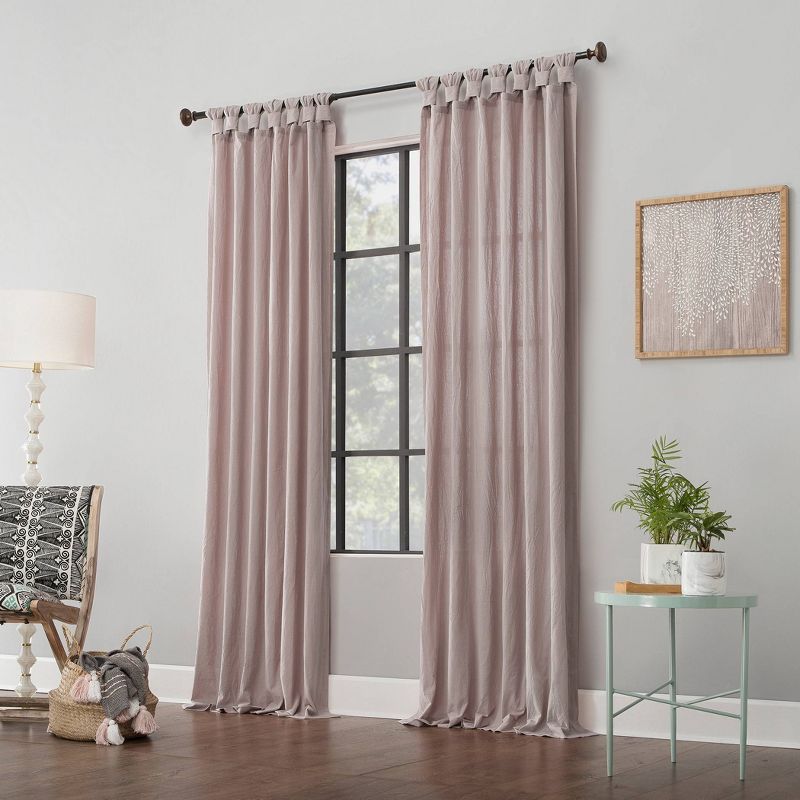 Archaeo Light Filtering Washed Cotton Twist Tab Curtain Panel, 6 of 15