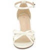Allegra K Women's Bow Tie Open Toe High Block Heels Sandals - 2 of 4