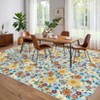 Farmhouse Floral Rug Washable Rug for Living Room/Bedroom - 2 of 4