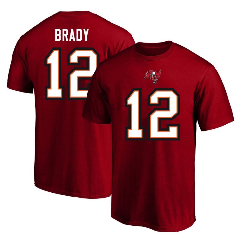 NFL Tampa Bay Buccaneers Men's Tom Brady Big & Tall Short Sleeve Cotton Core T-Shirt, 1 of 3