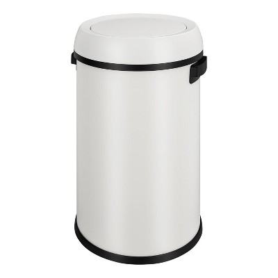 17 Gallon Trash Can–Fingerprint-Proof Stainless Steel,Round Garbage Bin for Restaurant,Home,Office