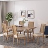 Set of 6 Regina French Country Wood and Cane Upholstered Dining Chairs - Christopher Knight Home - image 2 of 4