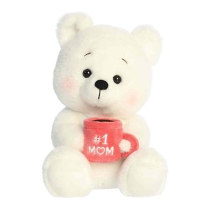 Aurora Small Mother's Day Accesory Bears Special Occasions Stuffed Animal #1 Mom 8" - 1 of 4