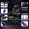 360° Swivel Height Adjustable Gaming Chair with Retractable Footrest & Ergonomic Lumbar High Back PU Leather Computer Chair with Headrest for Office - 4 of 4