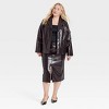 Women's Faux Leather Jacket - A New Day™ Brown - 3 of 3