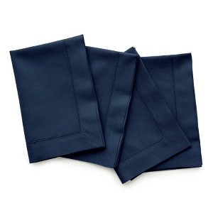 Solino Home Cotton and Linen Hemstitch Dinner Napkins - 1 of 4