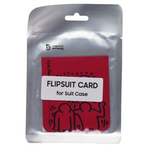 KEITH HARING Heart Flipsuit Card for Galaxy Z Flip5 Flipsuit Case - Dark Red - 1 of 2