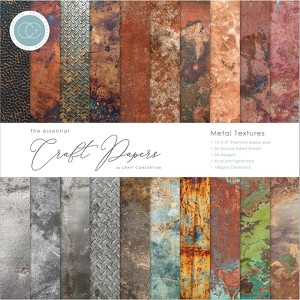 Craft Consortium Double-Sided Paper Pad 12"X12" 30/Pkg-Metal Textures, 20 Designs - 1 of 3