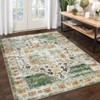 COZONY Washable Area Rug for Living Room, Vintage Distressed Accent Carpet, Non-Slip, Low Pile, Stain Resistant - 3 of 4