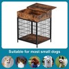 Dog Crate Furniture, Decorative Dog Kennel with Drawer, Indoor Pet Crate End Table for Small Dog, Steel-Tube Dog Cage, Chew-Proof - 2 of 4