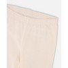 Deux par Deux Girl Organic Cotton Legging Cream with Blue Flowers - 4 of 4