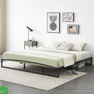 Low Bed Frame Full Size - 10 Inch Heavy Duty Metal Platform, Mattress Foundation, No Box Spring Needed, Noise-Free, Non-Slip - 1 of 4