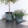 LuxenHome 15.5-Inch Ceramic Plant Pot Large Indoor Outdoor Planter with Drainage Hole and Plug Modern Glazed Round Flower Pot Planter Gray - 4 of 4