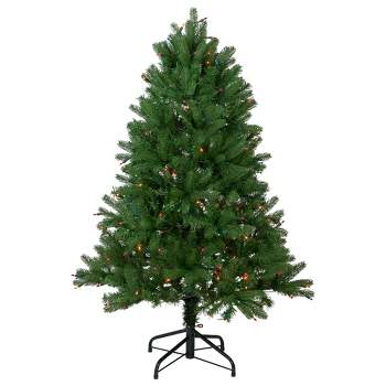 Northlight 4' Pre-Lit Full Sierra Noble Fir Artificial Christmas Tree, Multi Lights