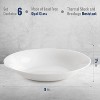Bormioli Rocco 6-Piece White Moon 9 Inch Pasta Bowls Tempered Opal Glass Dishes, Dishwasher & Microwave Safe, Made In Spain - 2 of 4