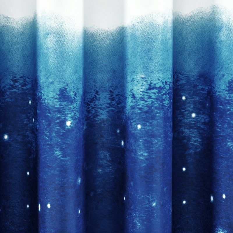 52&#34;x84&#34; Kids&#39; Space Star Ombre Window Curtain Panels Set Navy/White Set - Lush D&#233;cor, 4 of 11