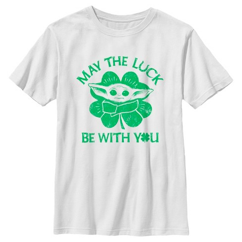 Boy's Star Wars: The Mandalorian St. Patrick's Day Grogu May The Luck 