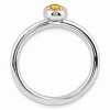 Black Bow Jewelry Sterling Silver Stackable Oval Citrine Solitaire Ring - 2 of 4