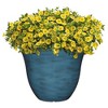 Classic Home and Garden Indoor/Outdoor Round Honeysuckle Resin Flower Pot Planter - 3 of 4
