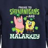 Boys' - SpongeBob Squarepants - Prone To Shenanigans And Malarkey Graphic Long Sleeve Fleece Sweatshirt - 2 of 4