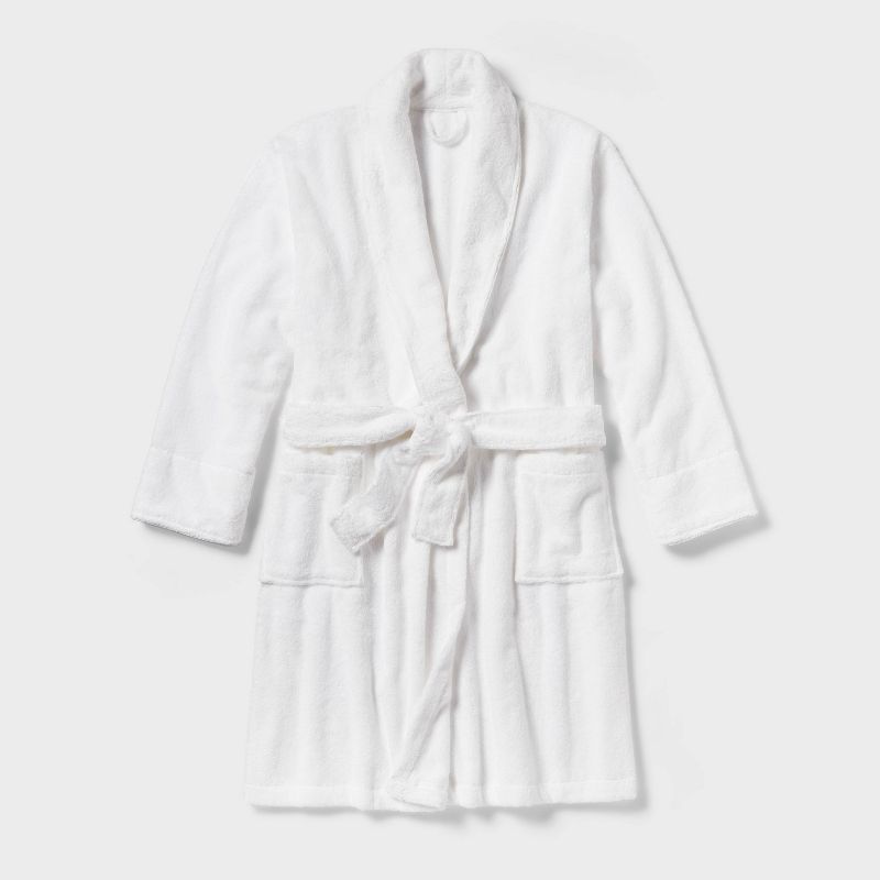 Spa Plush Bath Robe White - Threshold™, 4 of 5