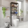 Tangkula Over The Toilet Storage 4-Tier Industrial Over-the-Toilet Space Saver Storage Rack w/ Adjustable Feet & Anti-Toppling Devices - 2 of 4