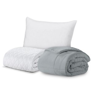 Ella Jayne Bed Bundle | Overstuffed Pillows, Quilted Mattress Protector and Down-Alt Comforter - 1 of 4