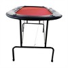 YONWAY 73" Foldable Poker Table with Cup Holders for Player  Game Portable Layout Mat for Adults and Children, Red - 3 of 4