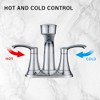 Two-Handle 4-Inch Utility Sink Faucet with Pull-Out Sprayer, Brushed Nickel Finish - 4 of 4