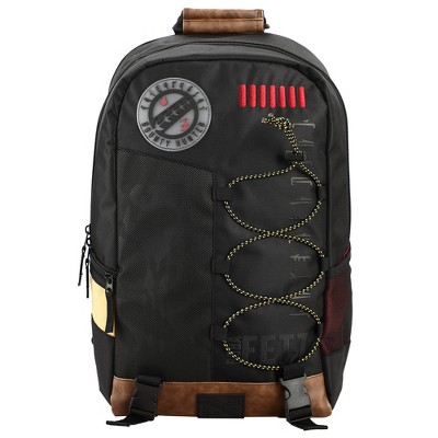 Mandalorian Bounty Hunter Flat Front with Bungee Detailing and Mesh Panels Backpack