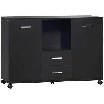 Vinsetto Multifunction Office Filing Cabinet Printer Stand with 2 Drawers, 2 Shelves, & Smooth Counter Surface