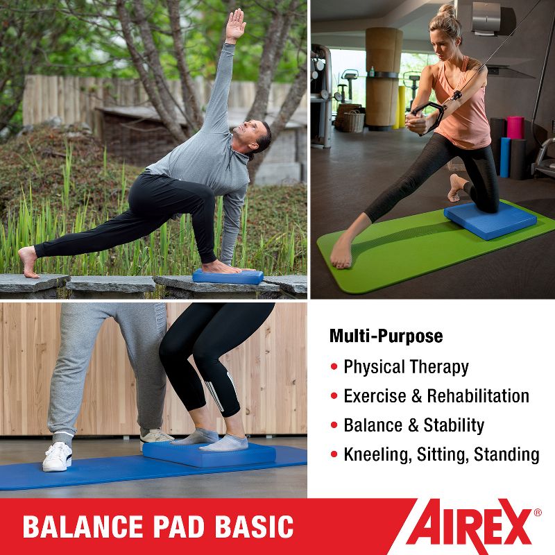 AIREX Balance Pad Basic – Stability Trainer for Balance, Stretching, Physical Therapy, Exercise Non-Slip Closed Cell Foam Premium Balance Pad, Blue, 4 of 7