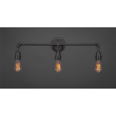 Toltec Lighting Vintage 3 - Light Vanity in  Dark Granite