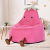 CAVINAS 23.6"/30.3" Eggplant Shaped Kids Bean Bag Chair,Gaming Bean Bag Chairs for Teens with Faux Rabbit Fur,Beanbag Chair for Living Room - 4 of 4