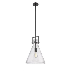 Newton Cone - 1 Light Stem Hung Pendant In Industrial Style-19.13 Inches Tall and 14 Inches Wide - 1 of 1