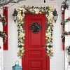 6ft Battery Operated Christmas Garland with 20 Warm LEDs, Features Pine Cones, Silver Bows & Balls for Festive Home Decor - 2 of 4