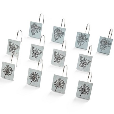 The Lakeside Collection Love Is Bathroom Collection - Set of 12 Shower Hooks 12 Pieces