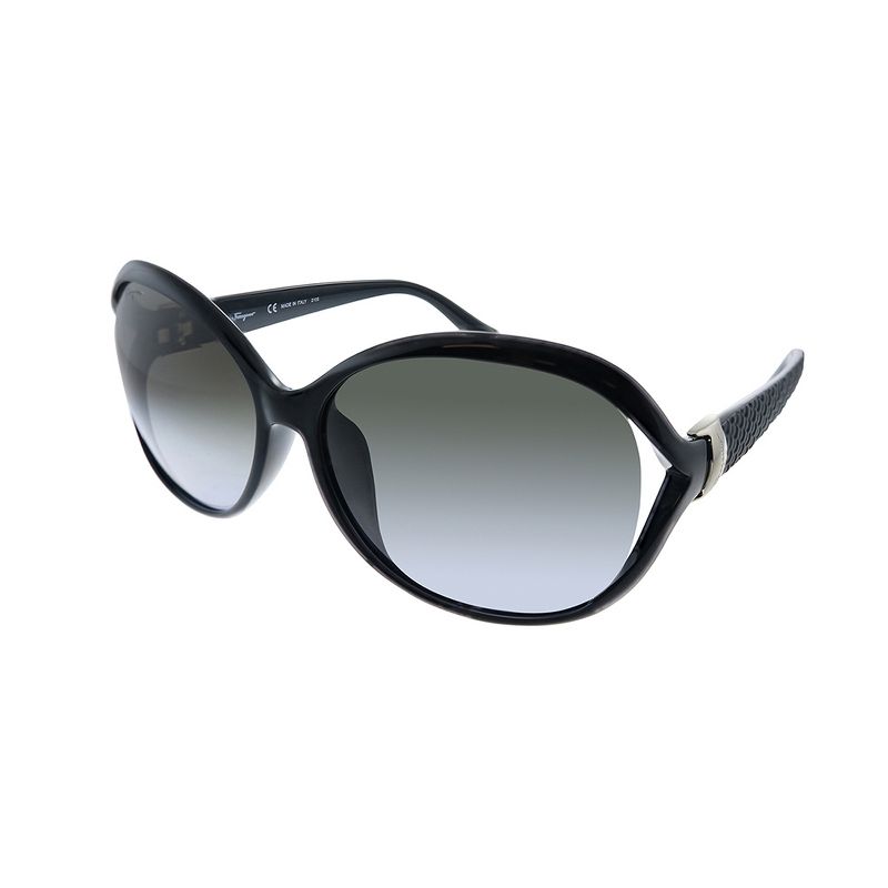 Salvatore Ferragamo SF 770SA 001 Womens Oval Sunglasses Black 61mm, 1 of 4