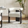 Gerry Boucle Dining Chair With Round Solid Back|ARTFUL LIVING DESIGN - 3 of 4
