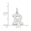 Black Bow Jewelry Sterling Silver, Amanda Collection Small Block Style Initial R Pendant - 4 of 4
