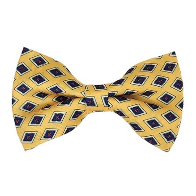 Men's Geometric Design 2.75 W And 4.75 L Inch Pre-Tied adjustable Bow Tie
