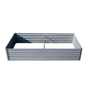 CLIHOME 8x4x1.5Ft Outdoor Galvanized Raised Garden Bed, Large Metal Garden Flowerpot Box - 1 of 4