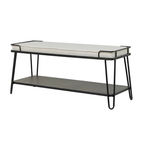 Target black store metal bench